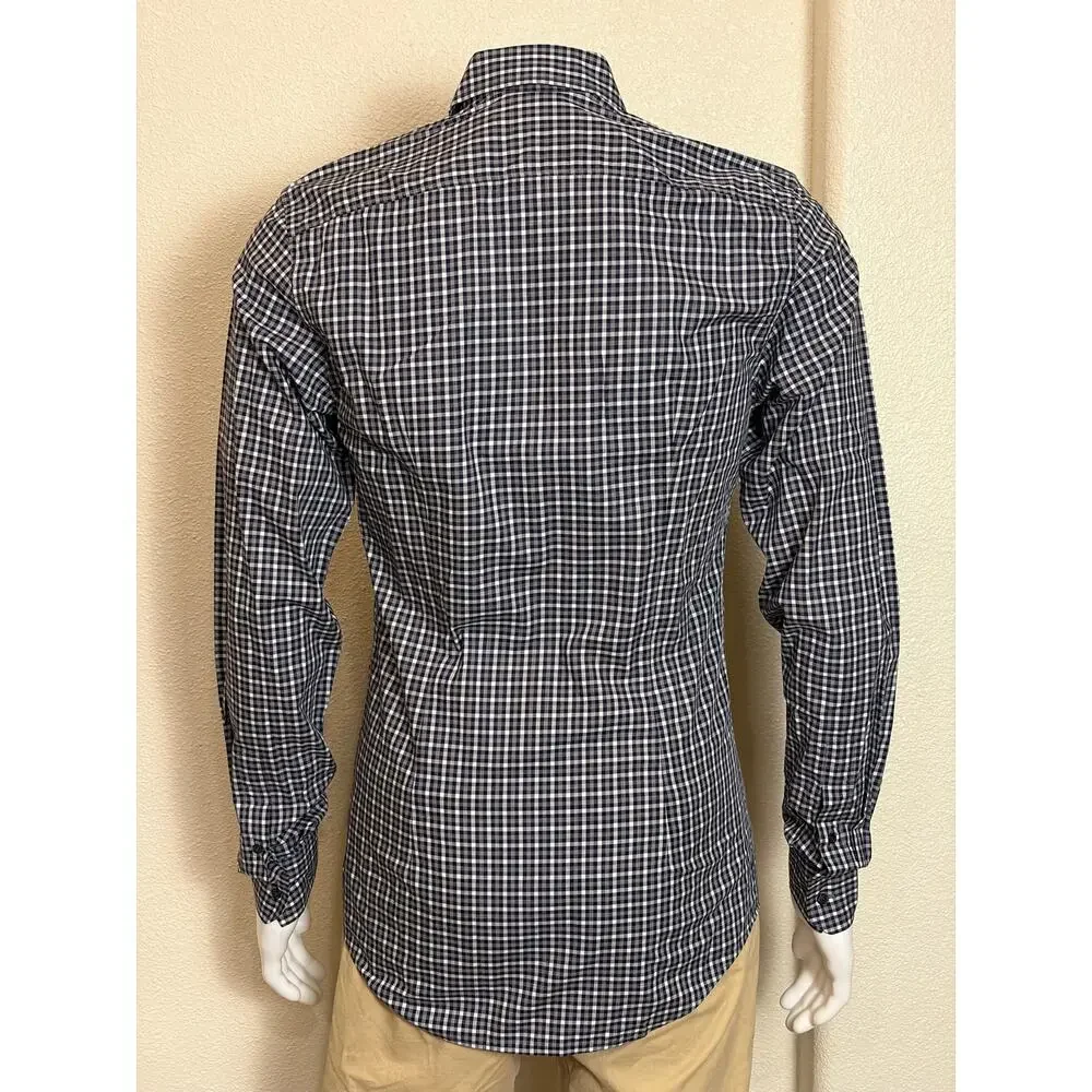 Gucci Authentic 2015 Frida Giannini Plaid Long Sleeves Button-Up Shirt 15/38